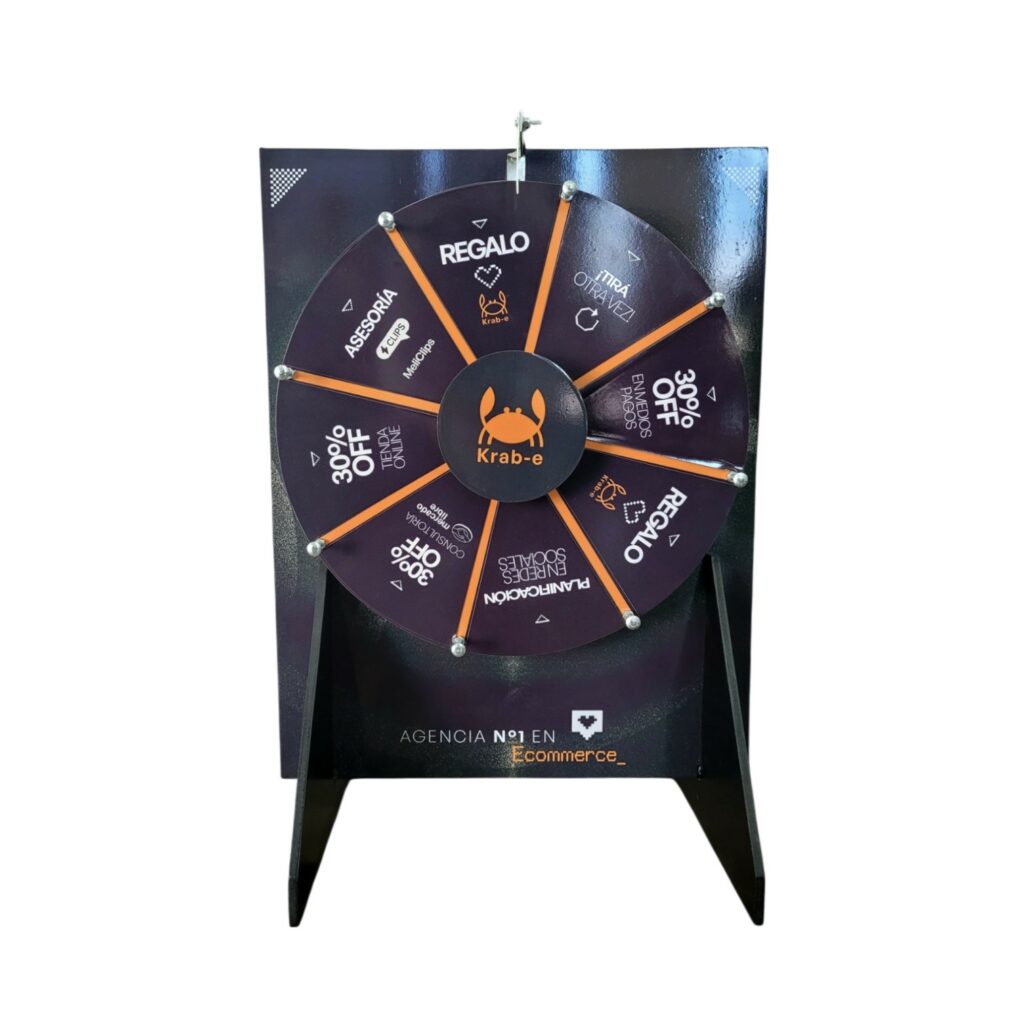 Ruleta mostrador de 50 cm de diámetro con estructura | Ruedas Ruletas ...