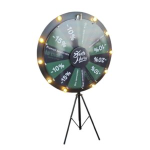 Ruleta base tipo trípode 85 cm con lamparas led