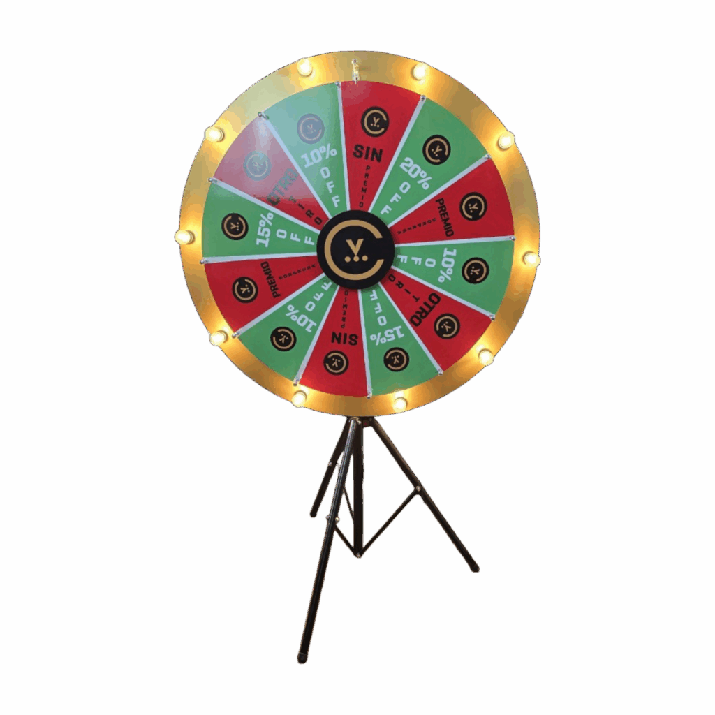 Ruleta 100 cm base tipo tripode Con focos led | Ruedas Ruletas de la ...