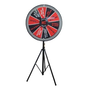 Ruleta de la fortuna base tipo tripode y luces de neón